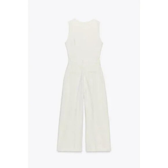 ZARA WIDE WAISTCOAT JUMPSUIT - Picture 9 of 10